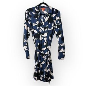 Joe Fresh Floral Belted Shirt Dress M